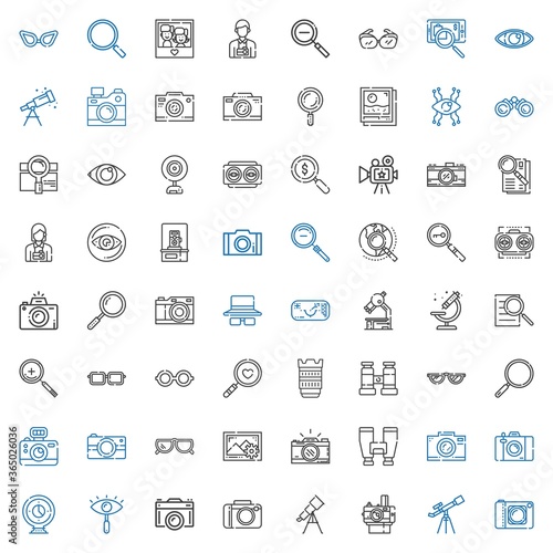 lens icons set