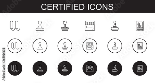 certified icons set