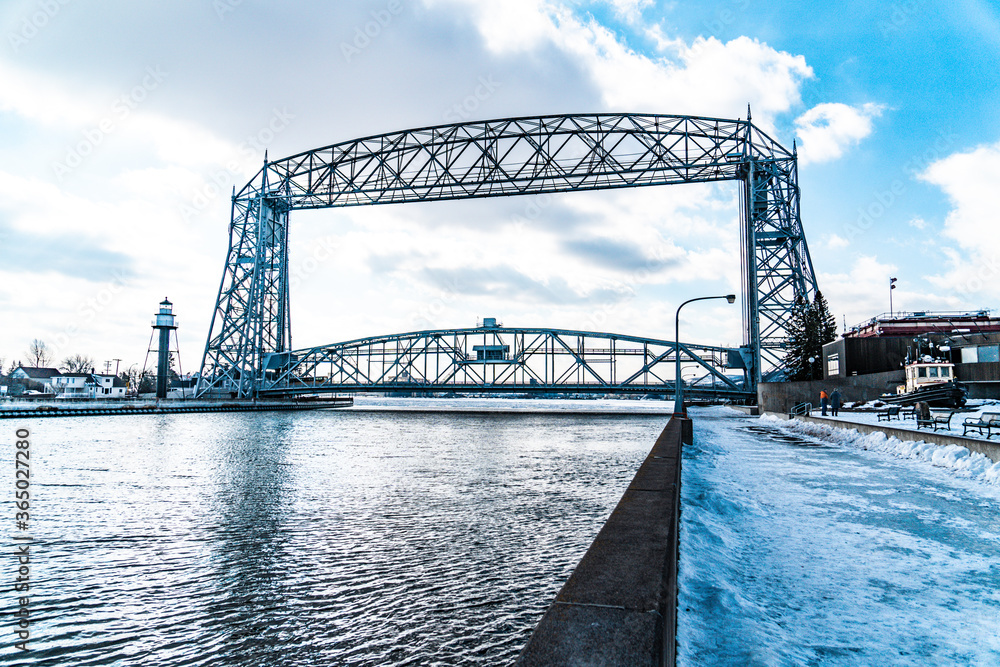 Fototapeta premium bridge over the river in the morning