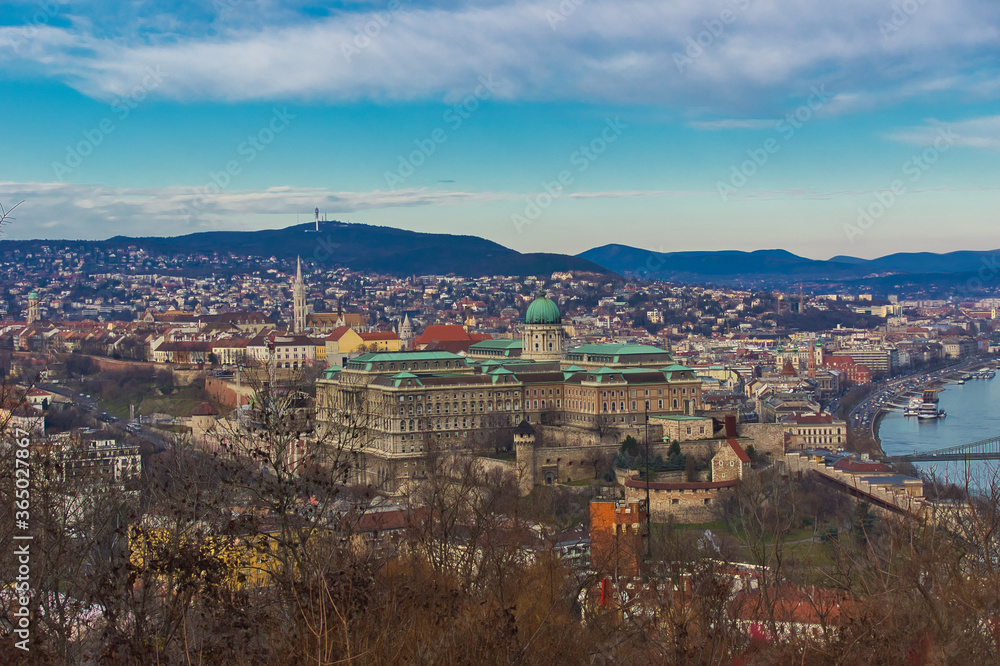 Fototapeta premium Buda Castle Royal Palace on Castle Hill, Budapest, Hungary.