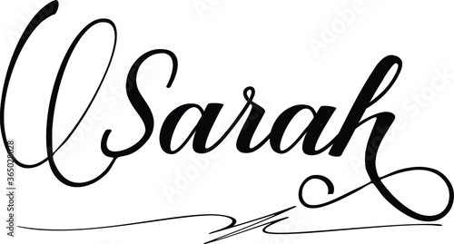 Sarah- Women Name Hand Written Typography word modern 
Calligraphy Text 