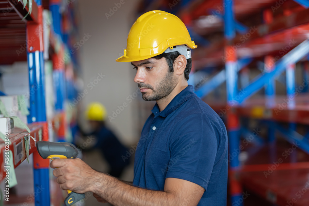 industrial worker in factory, worker man working in warehouse stock checking. suppervisor team control and management industrial worker in factory, worker man working in warehouse stock checking. suppervisor team control and management