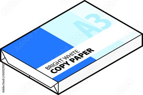 A ream of bright white copier/printer paper. International A3 size.