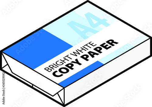 A ream of bright white copier/printer paper. International A4 size. photo