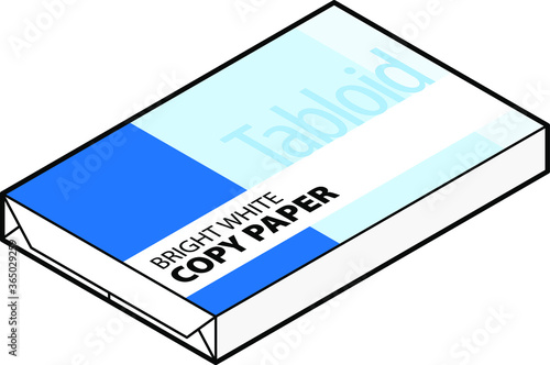 A ream of bright white copier/printer paper. US tabloid size.