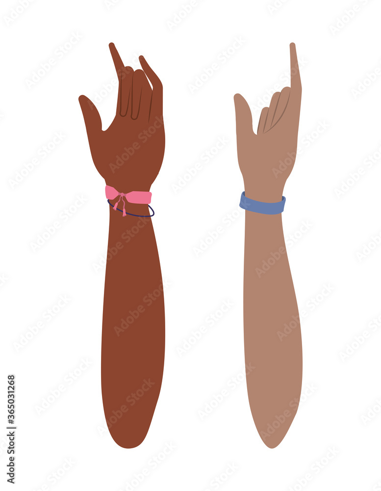 rock sign with hands design of People arm finger person learn communication healthcare theme Vector illustration rock sign with hands design of People arm finger person learn communication healthcare theme Vector illustration