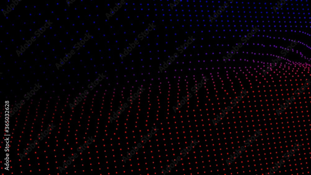 colorful lines with wavy particles on a black background colorful lines with wavy particles on a black background