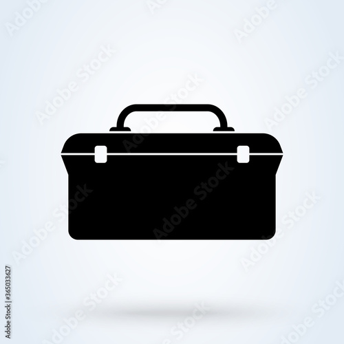 Tool box icon. Toolbox, toolkit, instrument. Construction concept.  Simple illustration of home maintenance vector icon for web