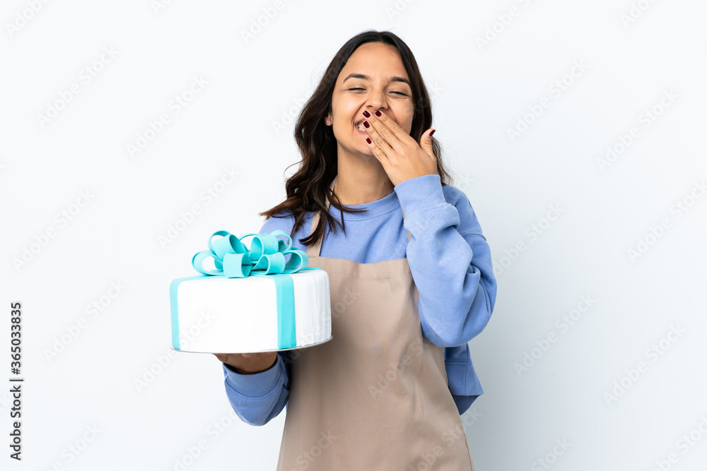 young woman over isolated white background young woman over isolated white background