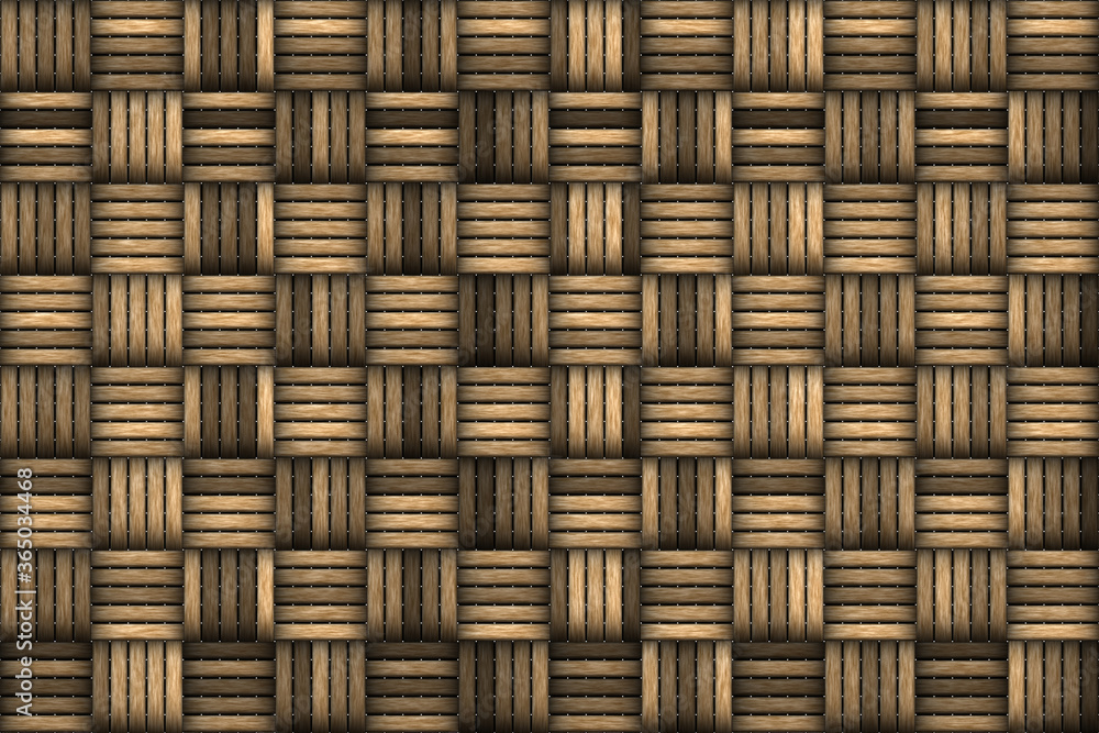 Brown wicker basket. Rattan texture. Detail handcraft bamboo weaving background. 3d illustration Brown wicker basket. Rattan texture. Detail handcraft bamboo weaving background. 3d illustration