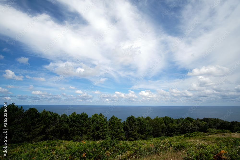 Panoramic of the Basque coast with clouds Panoramic of the Basque coast with clouds