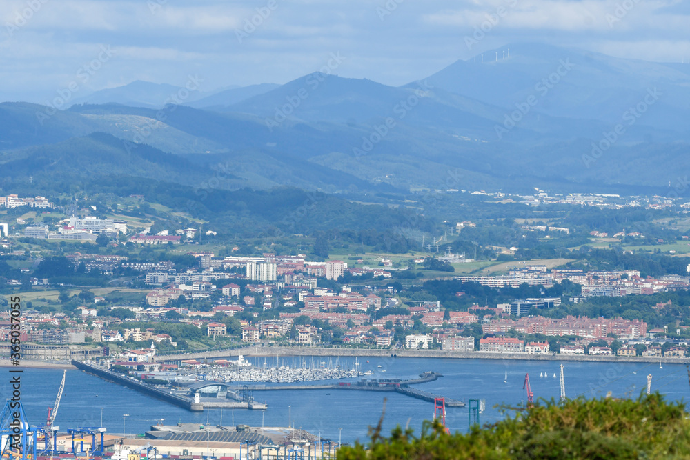 View of the Getxo marina from Punta Lucero