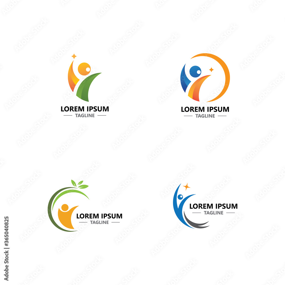 Human character logo design Human character logo design