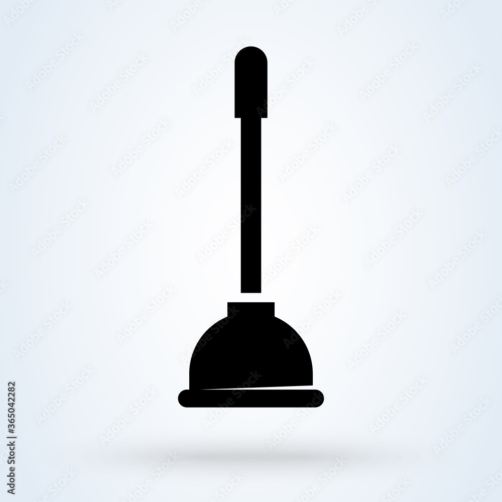 Rubber plunger for pipe cleaning icon. Toilet plunger icon. Symbol, logo illustration. Rubber plunger for pipe cleaning icon. Toilet plunger icon. Symbol, logo illustration.