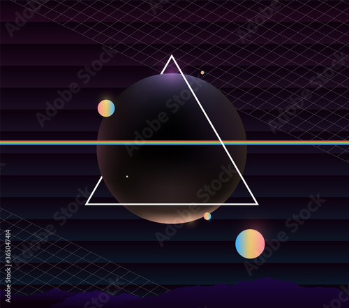 technology VHS style poster