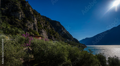 Lake Garda - Italy - July 2020 -Mountainview in the morning 