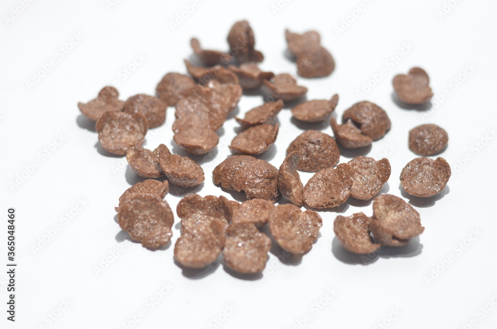 Sereal Shaped Chocholate Isolated On White Background Sereal Shaped Chocholate Isolated On White Background
