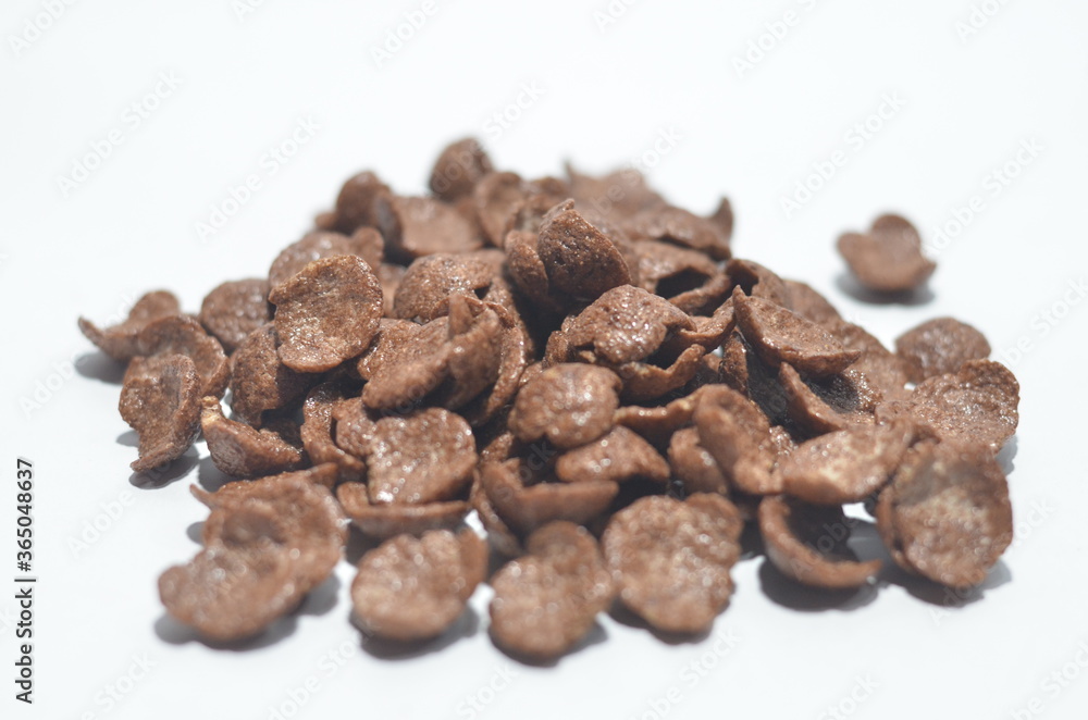 Sereal Shaped Chocholate Isolated On White Background Sereal Shaped Chocholate Isolated On White Background