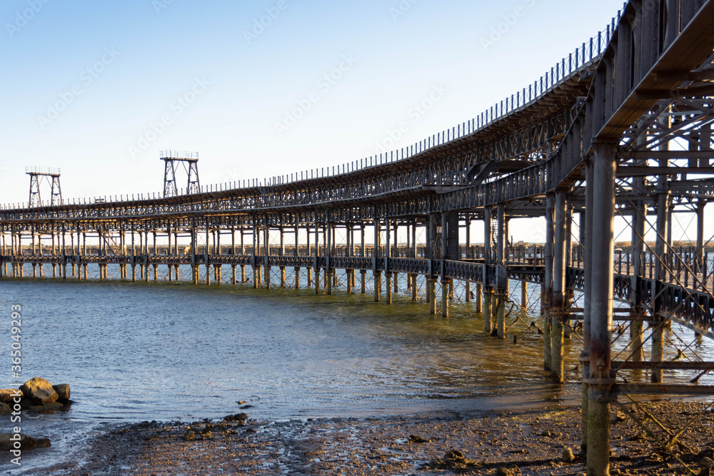 Fototapeta premium Old railway dock for ore from Rio Tinto in Huelva. Andalusia, Spain.