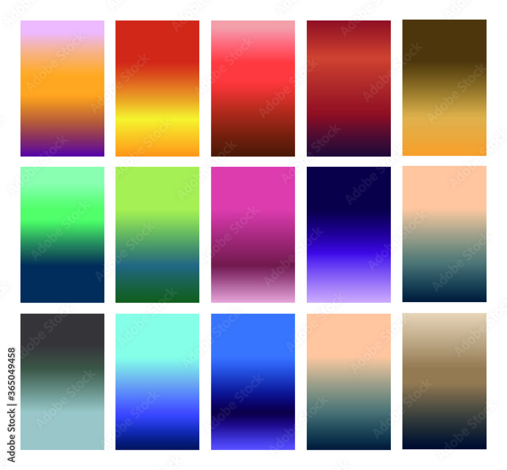 Set of colorful gradinents