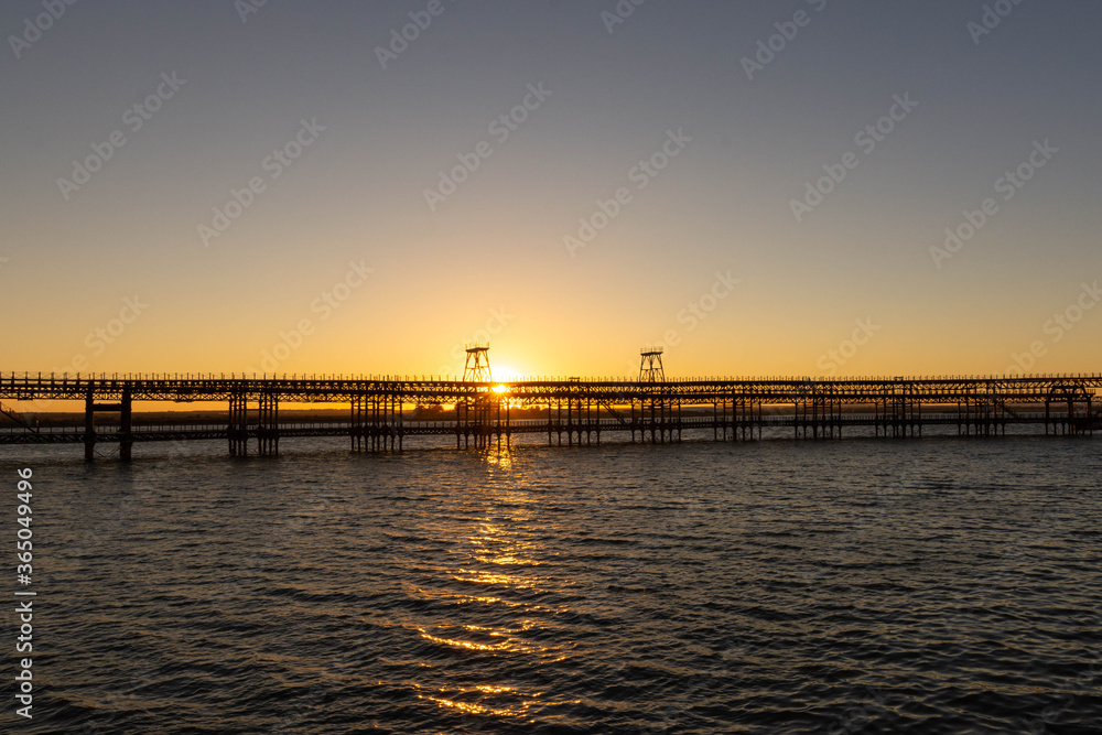 Old railway dock for ore from Rio Tinto in Huelva. Andalusia, Spain.