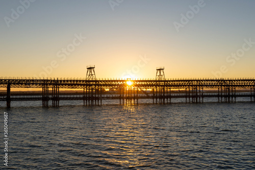 Old railway dock for ore from Rio Tinto in Huelva. Andalusia, Spain.