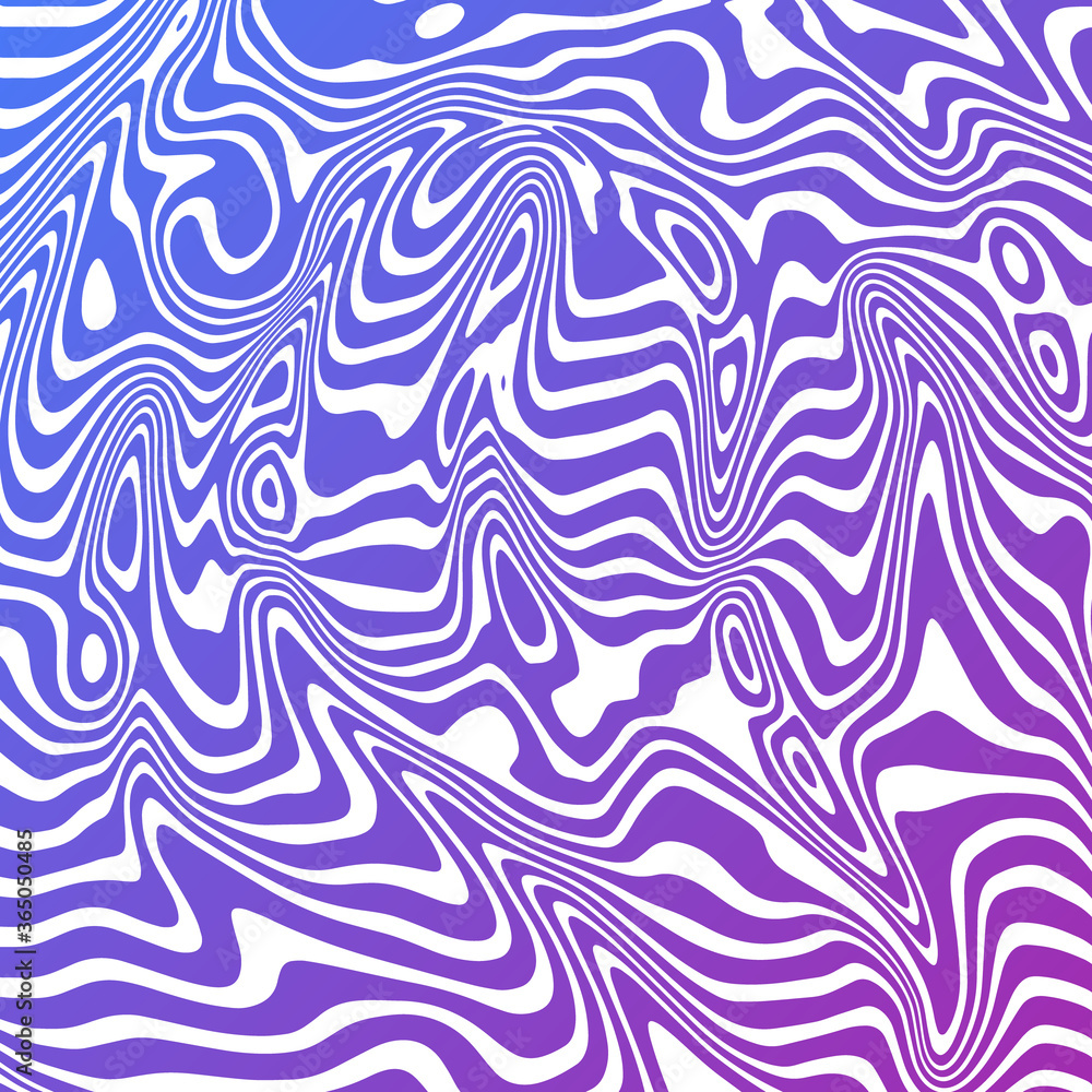 ABSTRACT COLORFUL LIQUIFY. OPTICAL ILLUSION BACKGROUND VECTOR DESIGN