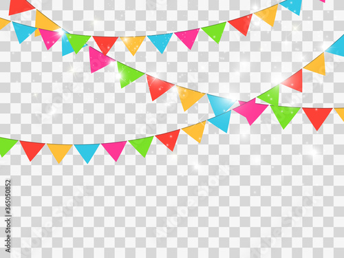 Colorful confetti on a transparent background. Festive background vector. Happy Birthday. Day of rest.