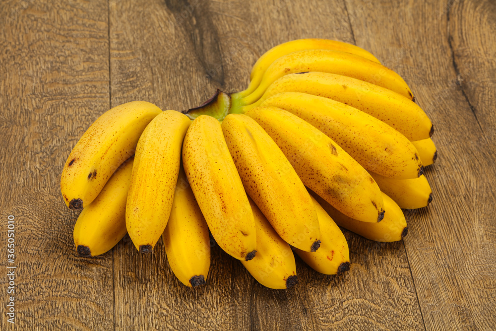 Ripe sweet Mini banana heap Ripe sweet Mini banana heap