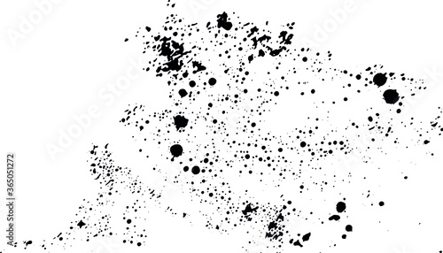 Bubbles,circles, splatter texture, transparent background. Paint spatter, spots, dots, splashing like a galaxy. Backdrop for overlay, montage or shading. Abstract vector illustration. Easy to recolor.