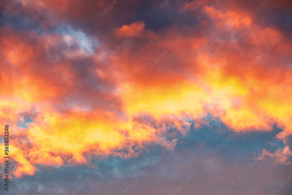 Twilight sky and cloud at sunset background image