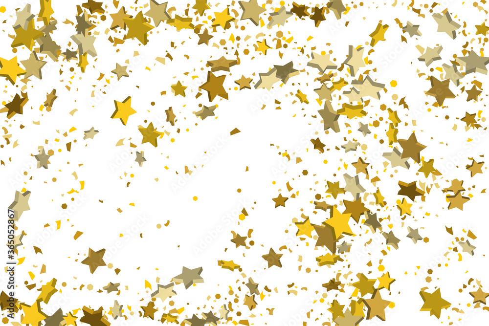 Gold volumetric star-confetti Gold volumetric star-confetti