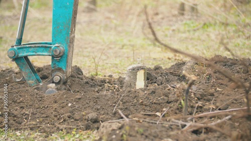 Wallpaper Mural working excavator bucket Torontodigital.ca