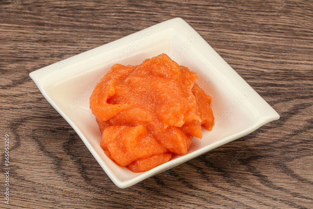 Cod fish roe in the bowl Cod fish roe in the bowl