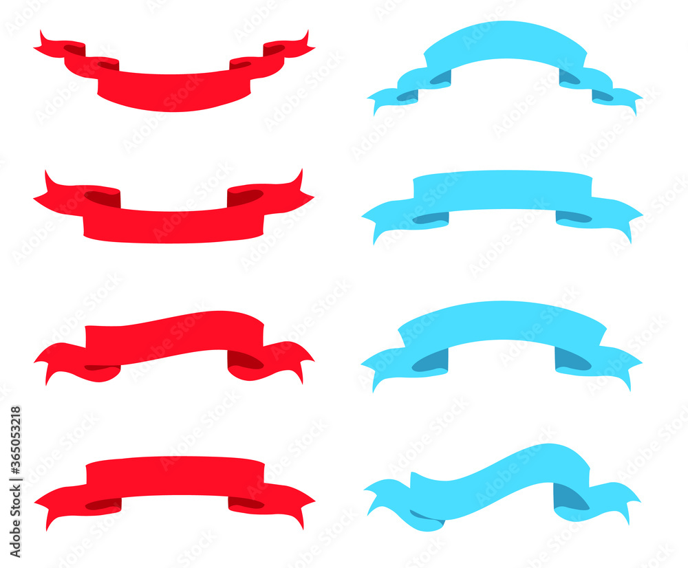 Collection of ribbon banners.