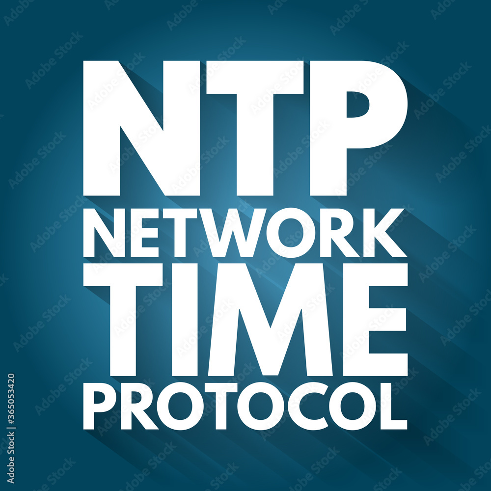 NTP - Network Time Protocol acronym, technology concept background