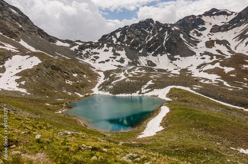 Lej Muragl, Muottas Muragl, Val Muragl, Piz Muragl, Wanderweg, Ova da Muragl, Alp Languard, Oberengadin, Engadin, Alpen, Graubünden, Sommer, Schweiz photo