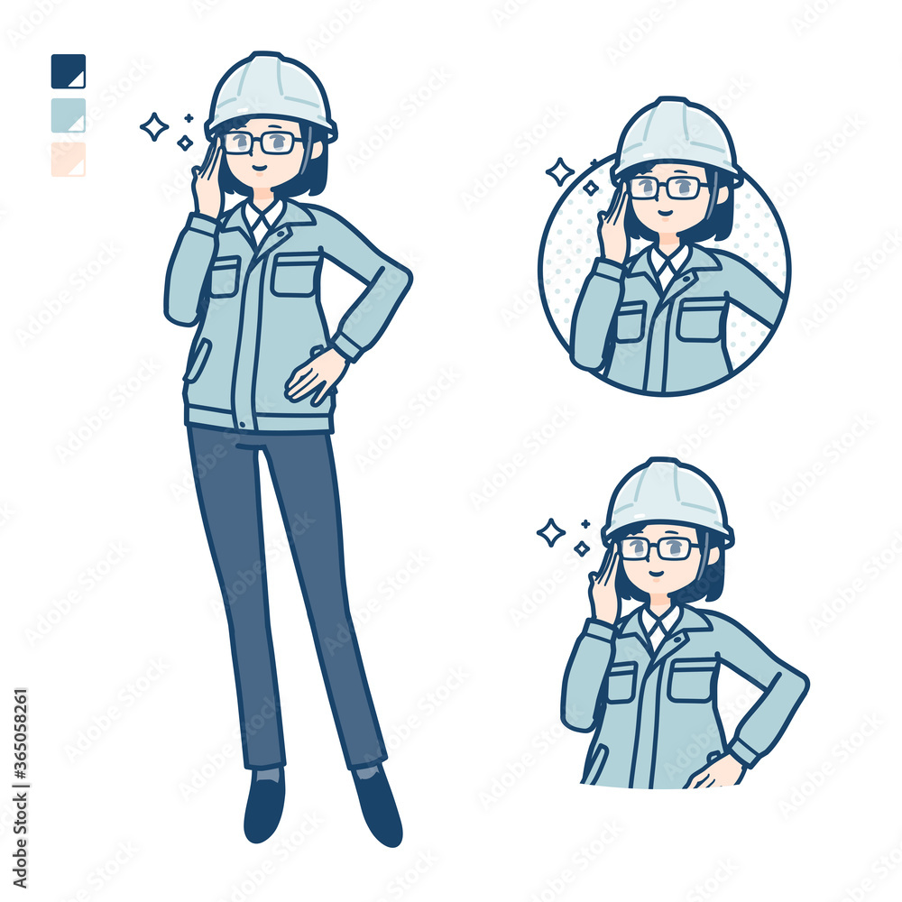 simple work wear woman_Wearing-glasses simple work wear woman_Wearing-glasses