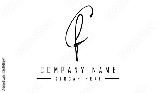 cf initial logo vector, design photo