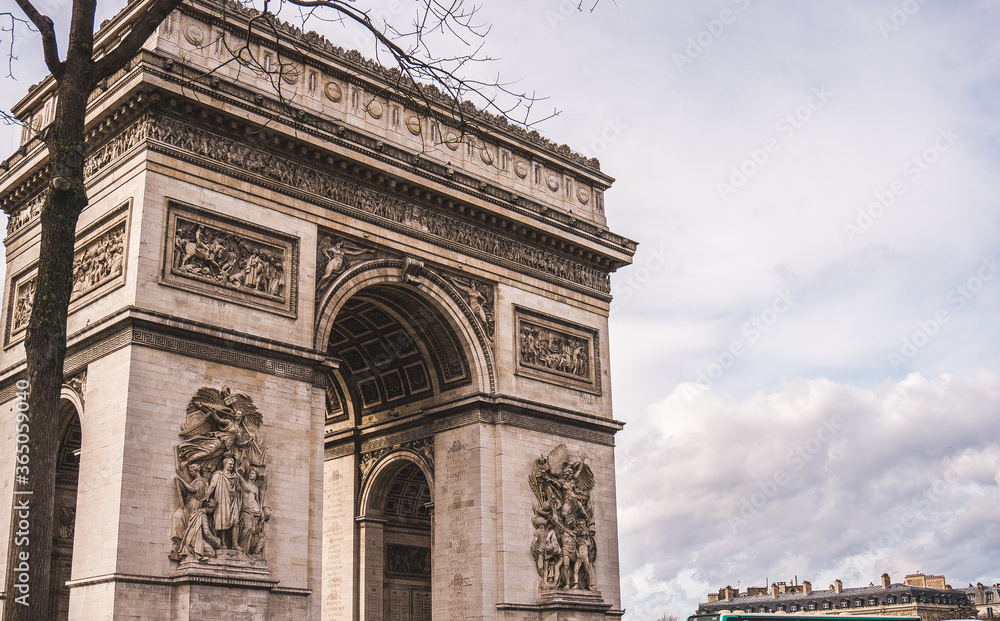 Obraz premium Arch de Triomphe - Paris, France