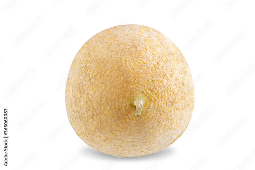 Ripe sweet melon fruit on a white isolated background Ripe sweet melon fruit on a white isolated background