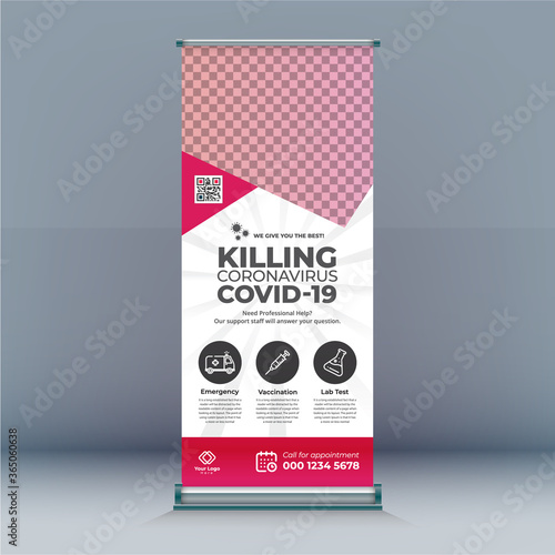 Roll up banner design template