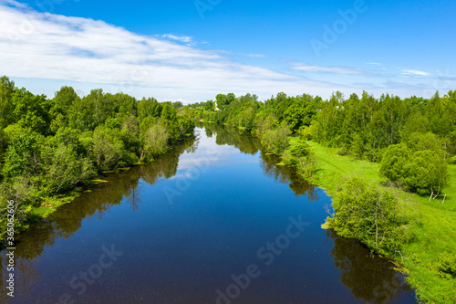 The Teza River near the village of Krasnoarmeyskoye, Shuisky District, Ivanovo Region on a summer day. © Valery Smirnov