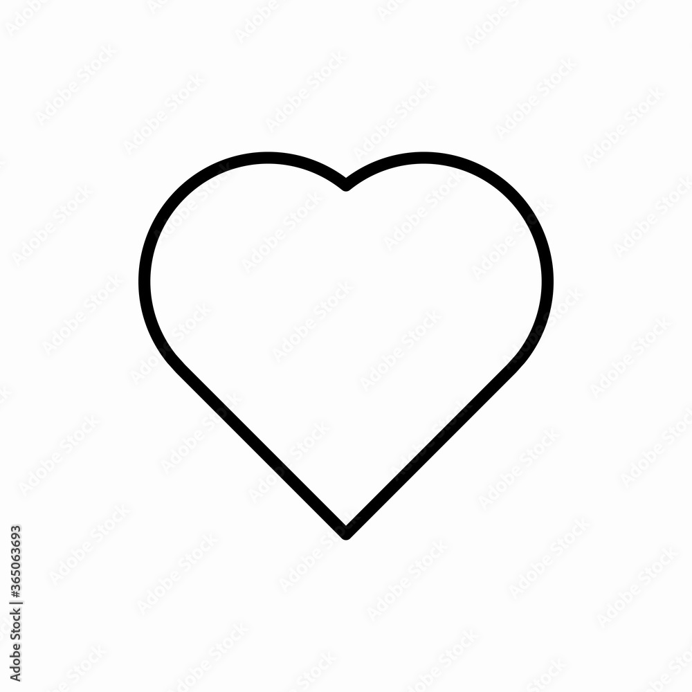 Outline heart icon.Heart vector illustration. Symbol for web and mobile