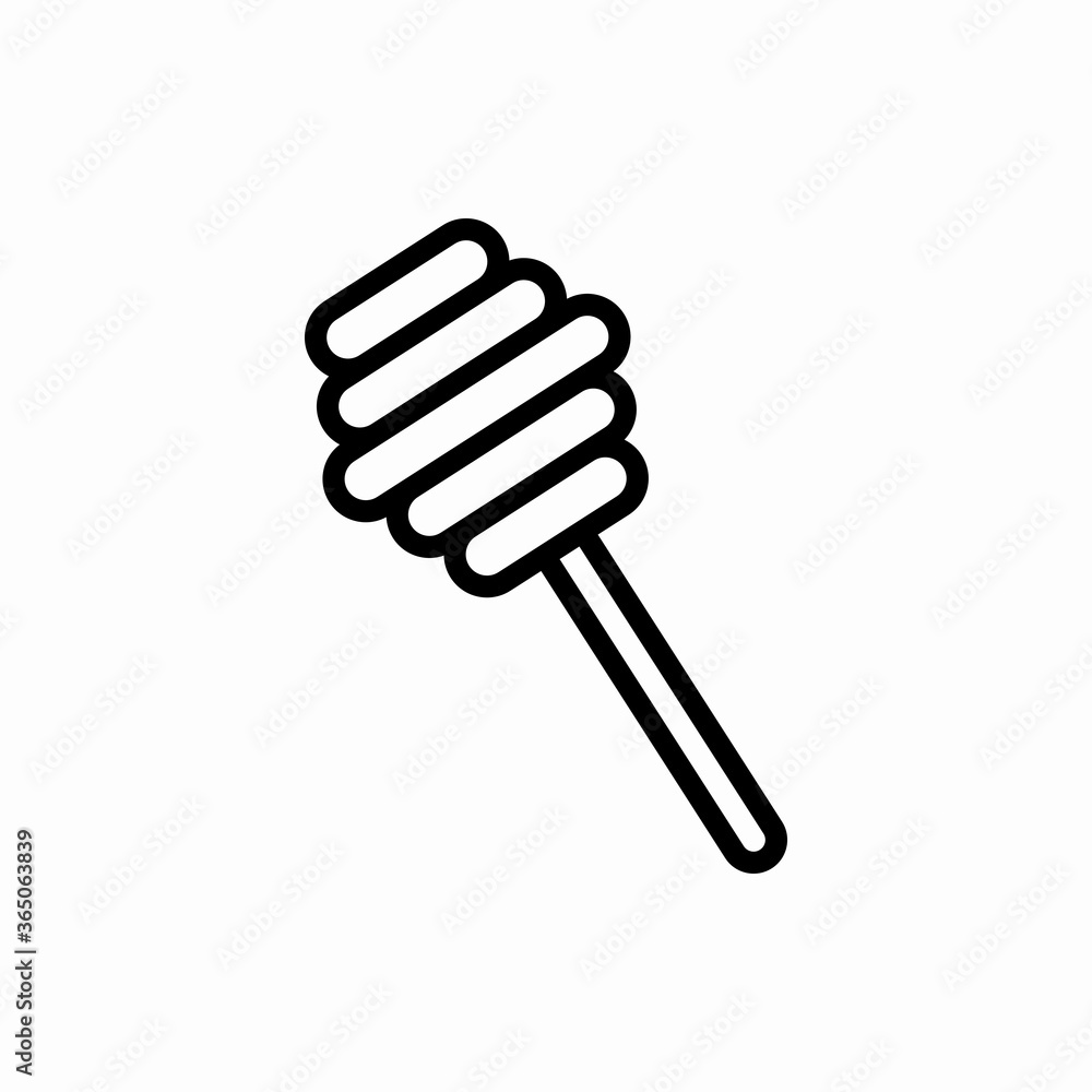 Outline honey dipper icon.Honey dipper vector illustration. Symbol for web and mobile