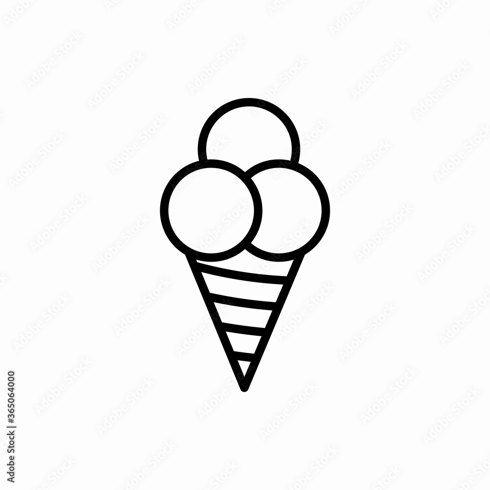 Outline ice cream icon.Ice cream vector illustration. Symbol for web and mobile