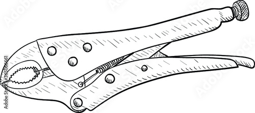 Locking Adjustable Pliers
Vice Grips or Locking Adjustable Pliers Illustration
