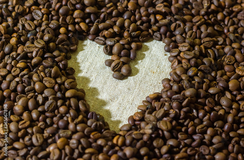 coffee beans heart  heart from coffee beans  coffee bacground
