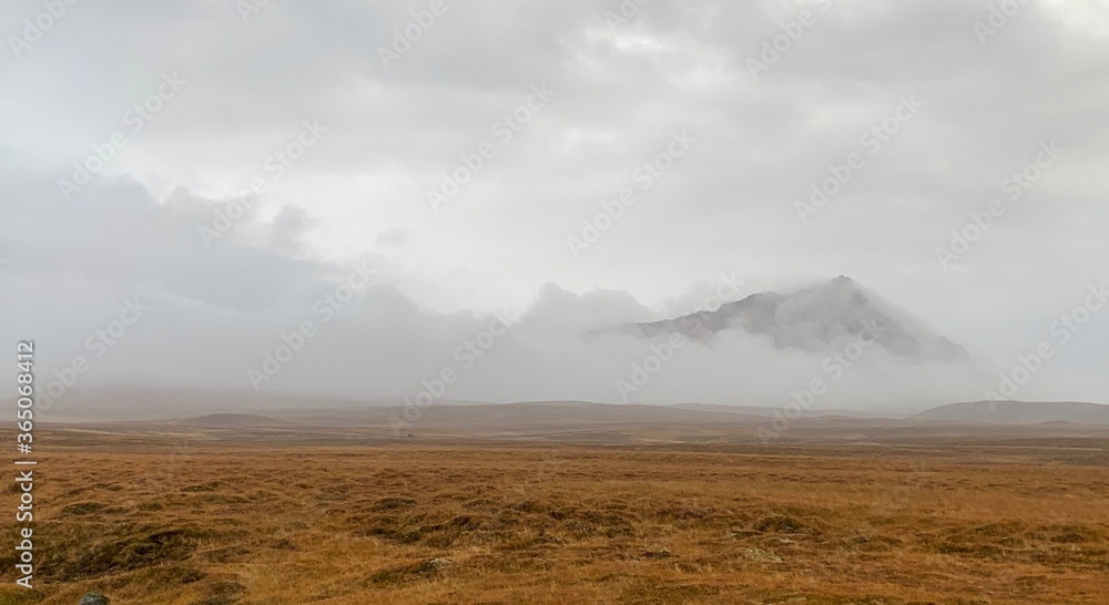 Fog and Mountains in Iceland
