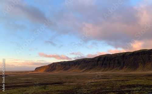 Sunrise and Iceland Landscape